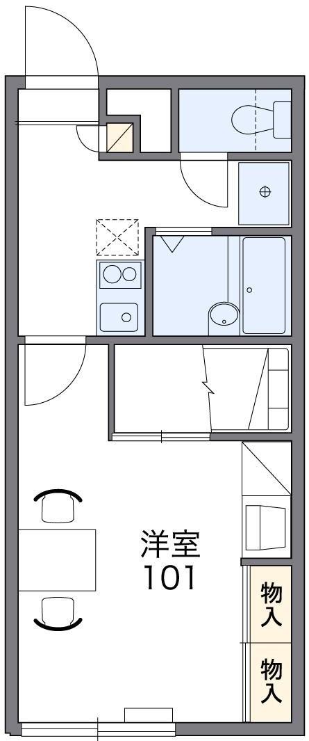 レオパレスルミエールⅢ(1K/1階)の間取り写真