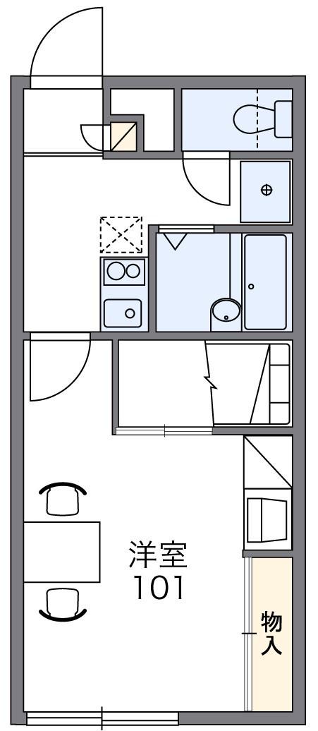 レオパレスアークタウン昭和(1K/2階)の間取り写真