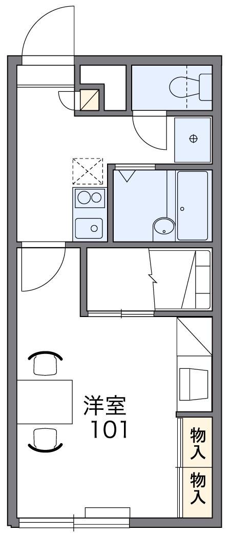 レオパレスIMPULⅤ(1K/2階)の間取り写真