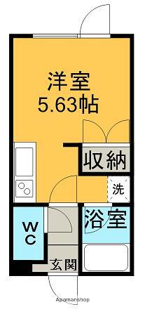 ハイツサンヨーⅢ(ワンルーム/2階)の間取り写真
