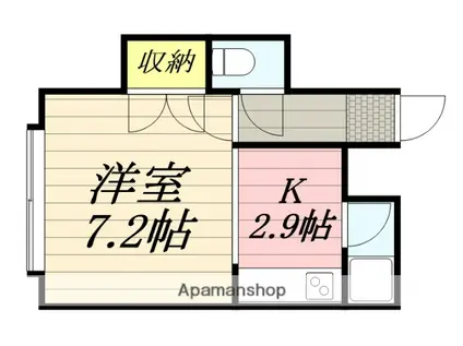 コート澄川 A棟(1K/2階)の間取り写真