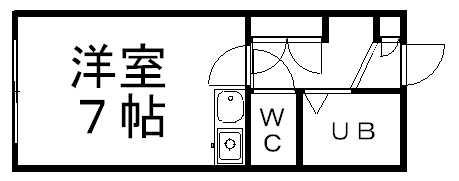 レオパレス南郷7丁目第14(1K/2階)の間取り写真