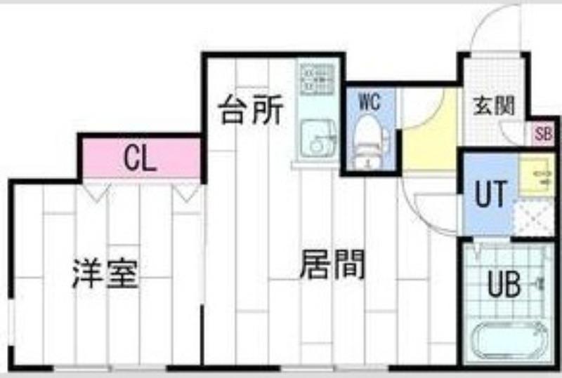 MS SQUARE(1LDK/2階)の間取り写真