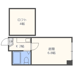 シャトービアンカ(1K/2階)の間取り写真