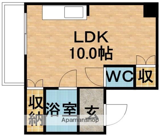 グリーンヒルシャトー(1DK/4階)の間取り写真