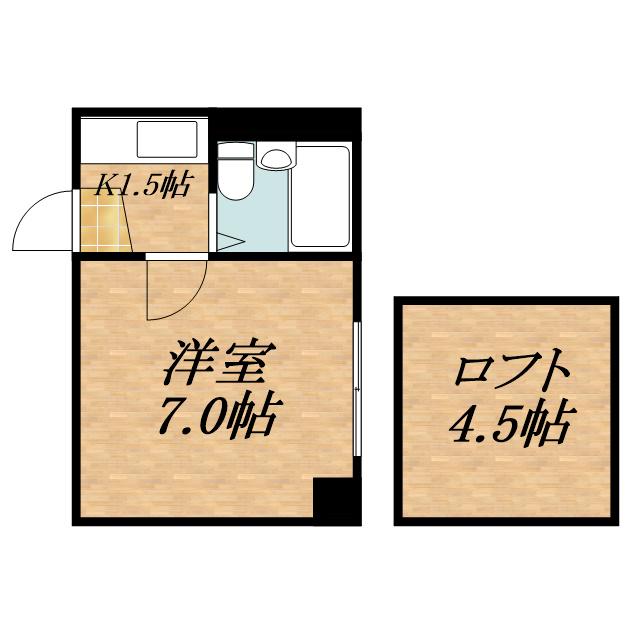 グランドピア12(1K/3階)の間取り写真