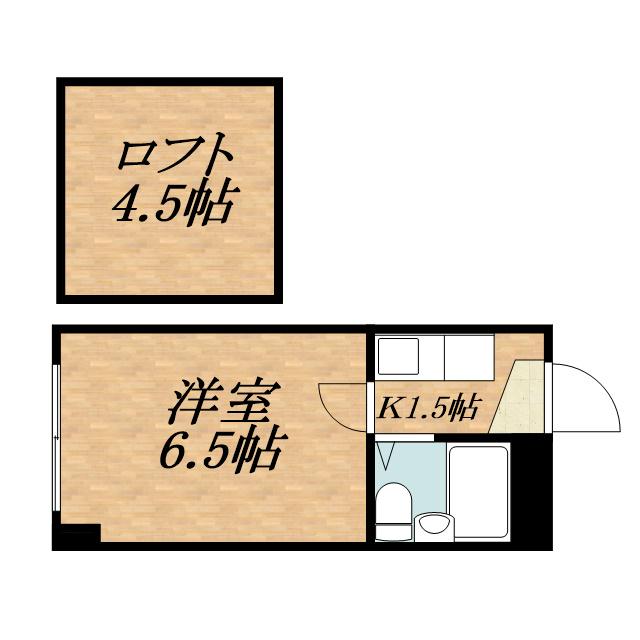グランドピア12(1K/2階)の間取り写真