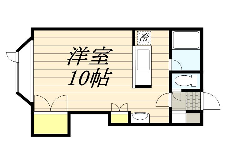 サンリバー南沢Ⅱ(ワンルーム/3階)の間取り写真