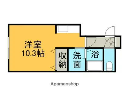 えいと館(1K/2階)の間取り写真