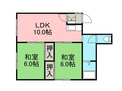 札南マンション(2LDK/3階)の間取り写真