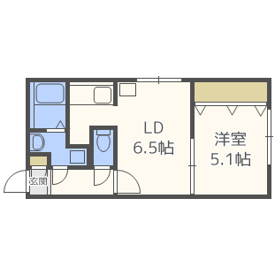 ル・ファール美園(1LDK/3階)の間取り写真