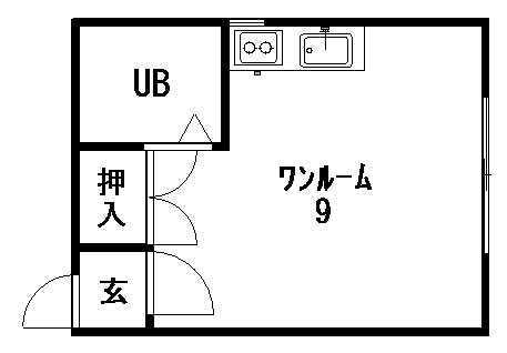 ハイツエイトワン(ワンルーム/3階)の間取り写真