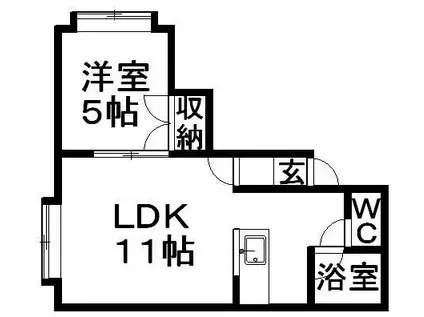 ステージインC23(1LDK/1階)の間取り写真