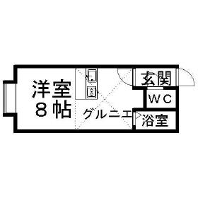 YTS41(1K/3階)の間取り写真