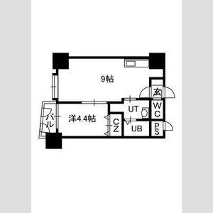 ル・ノール福住(1LDK/3階)の間取り写真