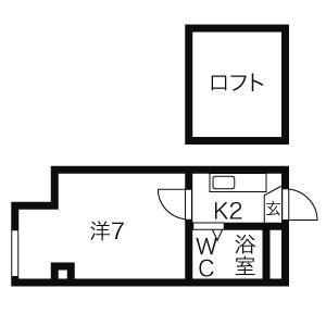 サングレース(1K/3階)の間取り写真