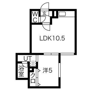 パーク9(1LDK/2階)の間取り写真