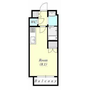 シティアドレ月寒公園(ワンルーム/2階)の間取り写真