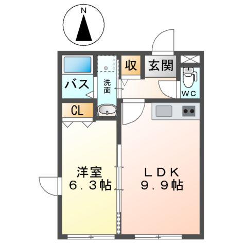 LA SAPIENZAラ サピエンツァ(1LDK/4階)の間取り写真