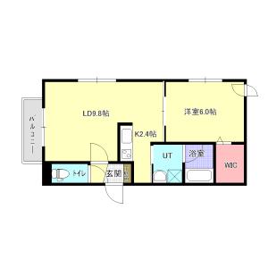 NORD FIUME南7条(1LDK/4階)の間取り写真