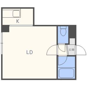 ジョインタービル(ワンルーム/2階)の間取り写真