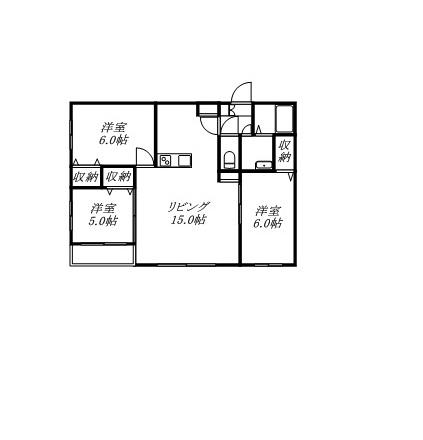 BROWNIE(3LDK/2階)の間取り写真