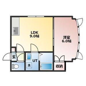 シングルコート山鼻(1LDK/3階)の間取り写真
