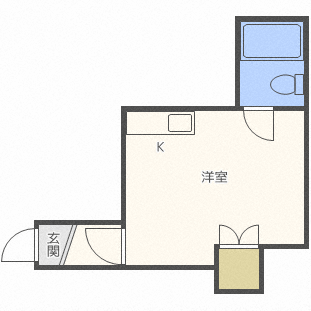 第5もりいマンション(ワンルーム/2階)の間取り写真