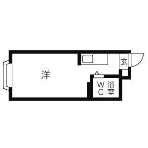NOA豊平(ワンルーム/4階)の間取り写真