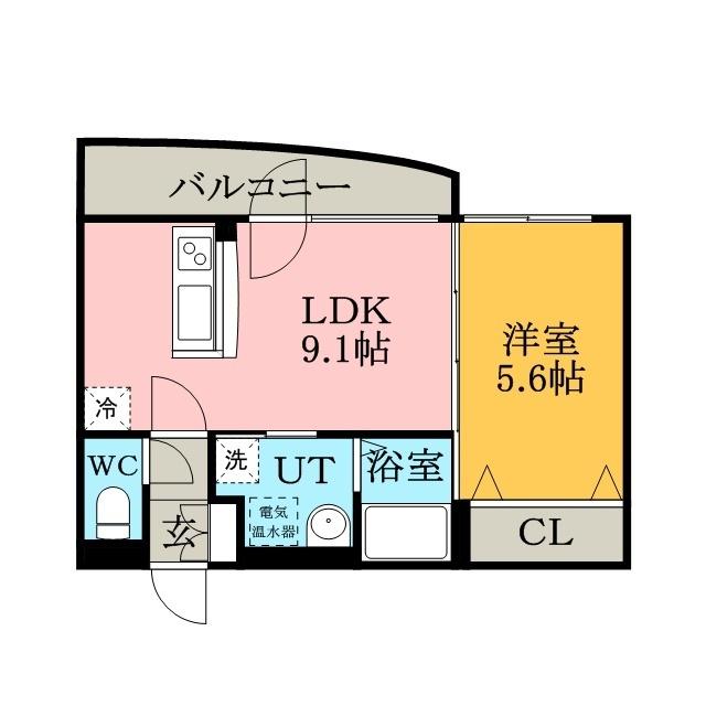 エリカーナ東札幌(1LDK/2階)の間取り写真