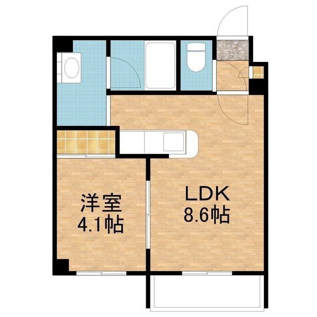 アンビエンテ131(1DK/2階)の間取り写真