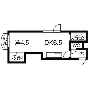 エクセレンス平岸(1LDK/2階)の間取り写真