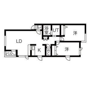 カーサ・ファミリア白石(2LDK/3階)の間取り写真