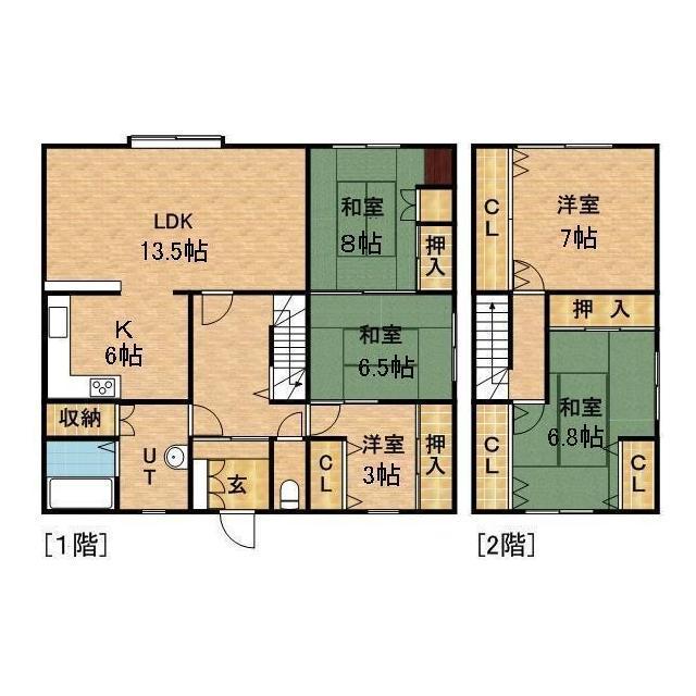 札幌市南北線 真駒内駅 バス乗車時間：15分 川沿１２−２バス停で下車 徒歩1分 3階建 築37年(5LDK)の間取り写真