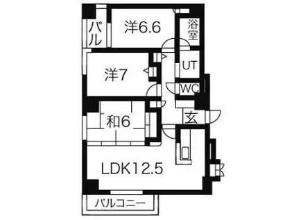 アーバンプラザSAWADA(3LDK/10階)の間取り写真