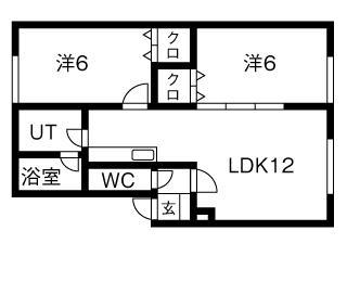 ラディアンスⅠ(2LDK/3階)の間取り写真