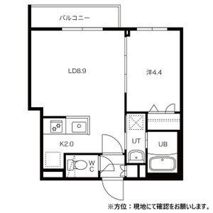 RITZ GRANDE東札幌(1LDK/1階)の間取り写真