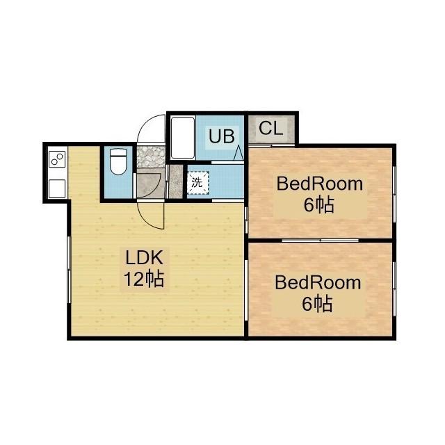 ルミエール南沢(2LDK/2階)の間取り写真