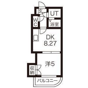エクセレンス東札幌(1LDK/3階)の間取り写真