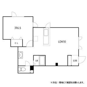 ヒルズ希望(1LDK/1階)の間取り写真