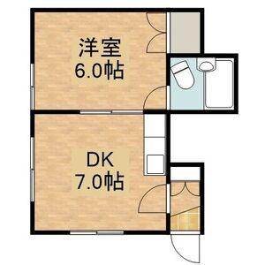 コーポせいゆう(1DK/1階)の間取り写真
