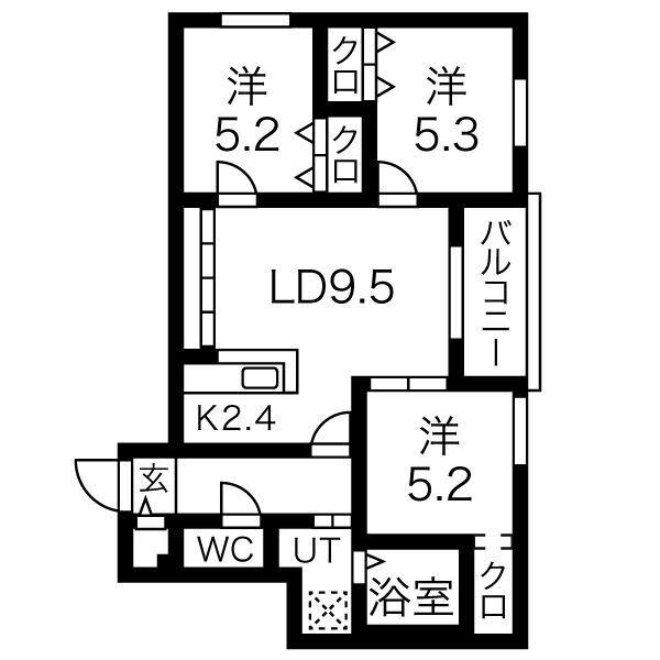 ARTEMIS(3LDK/4階)の間取り写真