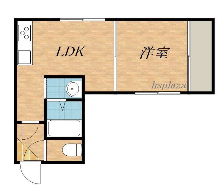 ビッグバーンズマンション月寒Ⅰ(1LDK/4階)の間取り写真