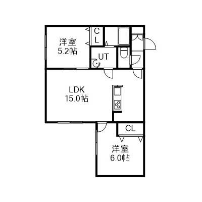 ASK・PALACEⅢ(2LDK/1階)の間取り写真