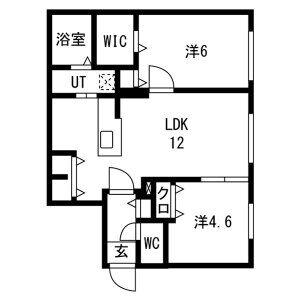 PREMIER IST NAKANOSHIMA(2LDK/4階)の間取り写真