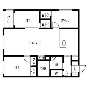 インフィニト月寒中央コート(3LDK/2階)の間取り写真