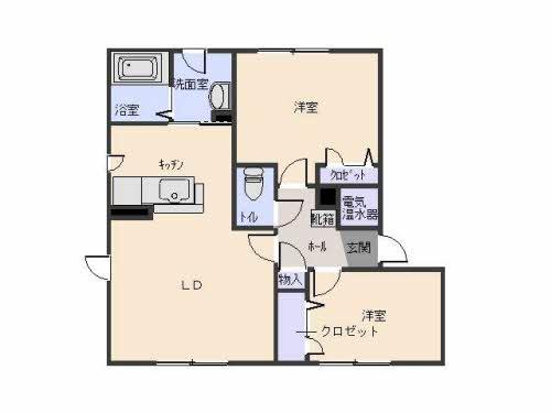 SPLAZAⅡ(2LDK/2階)の間取り写真