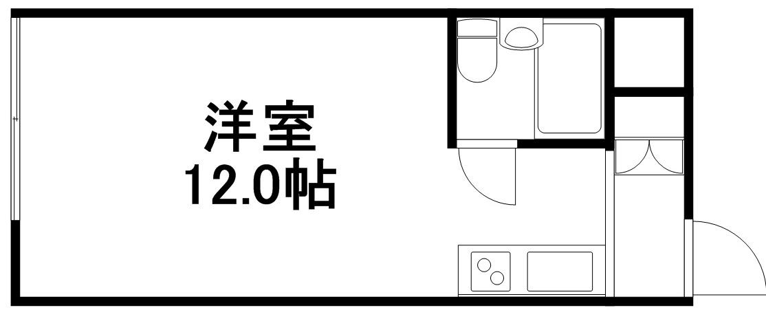 ライオンズマンション幌平橋(ワンルーム/6階)の間取り写真