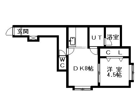 TEN CITY(1LDK/3階)の間取り写真