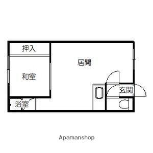 コーポ若草(1LDK/1階)の間取り写真